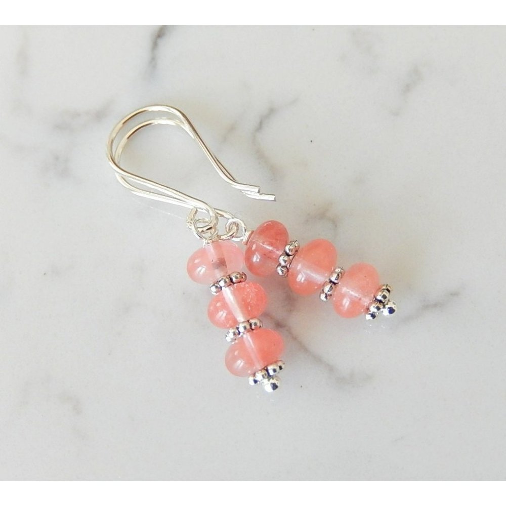 Cherry Quartz Earrings